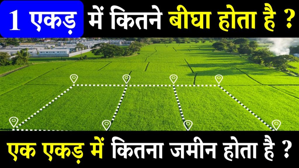 1 एकड़ में कितने बीघा